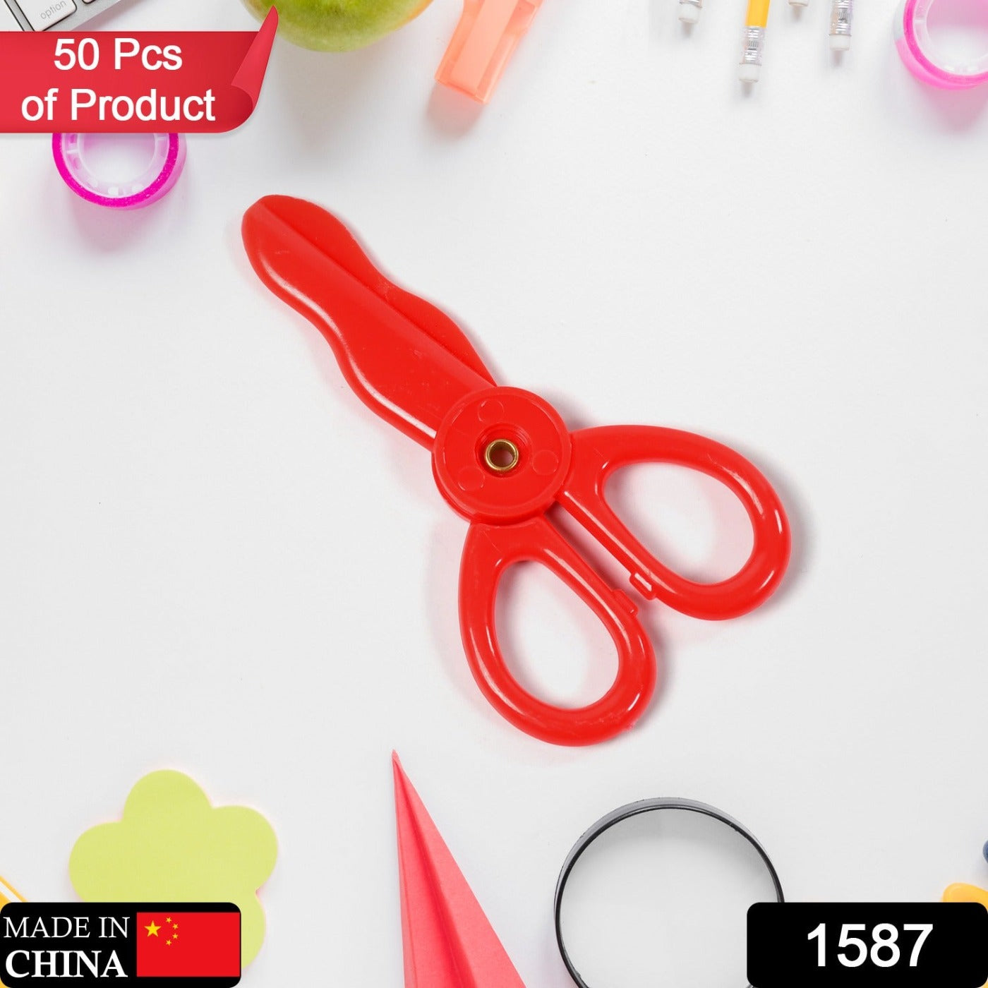 Plastic Child-Safe Scissor Set (50 Pcs Set)