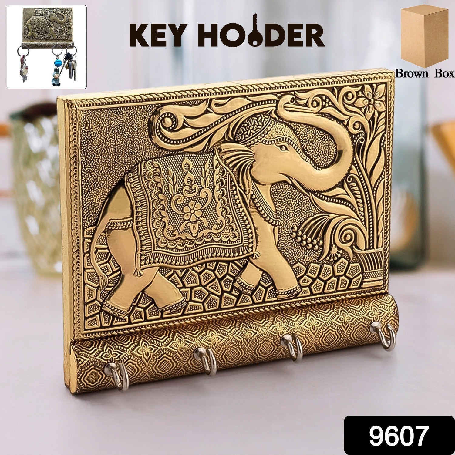 Golden Trunk Key Hanger