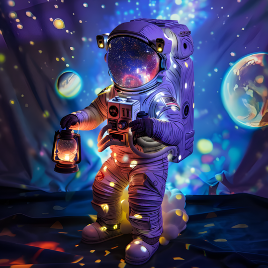 Astronaut Galaxy Projector Lamp with Remote Control - 360° Adjustable Timer Kids Astronaut Nebula Night Light, for Gifts,Baby Adults Bedroom, Gaming Room